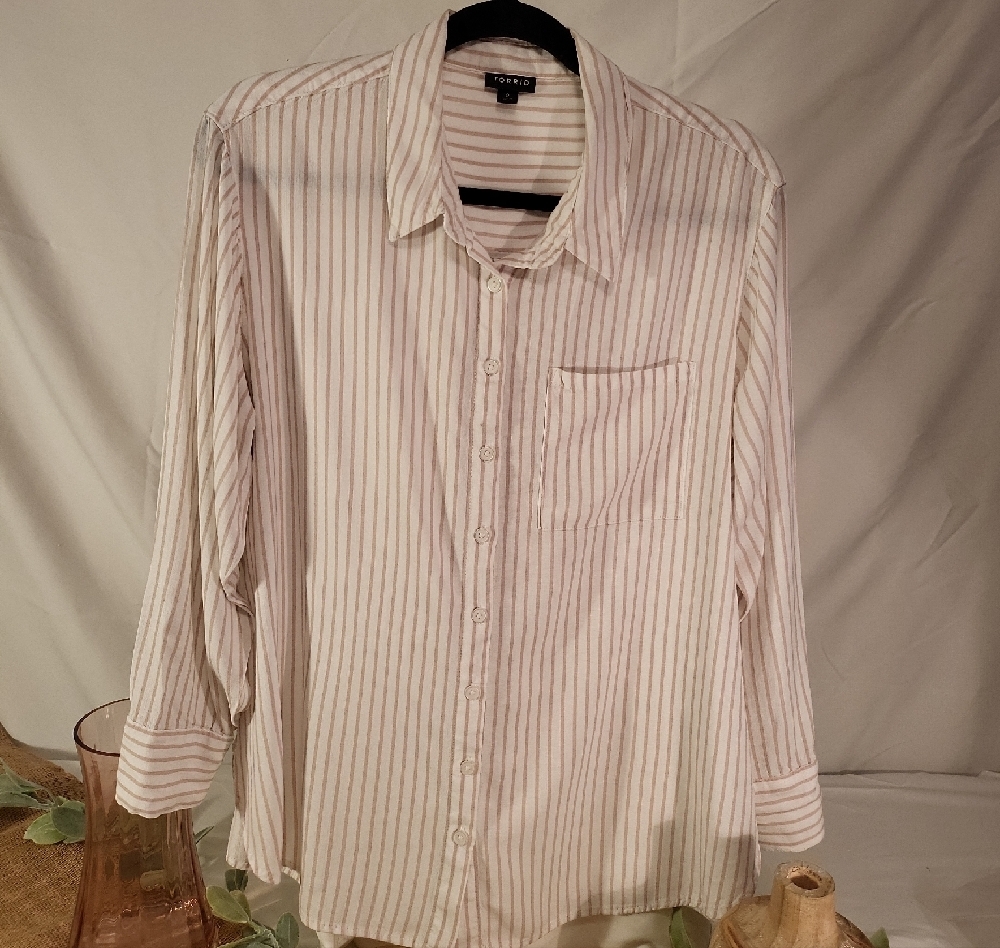 Striped Button-Up Shirt #0166